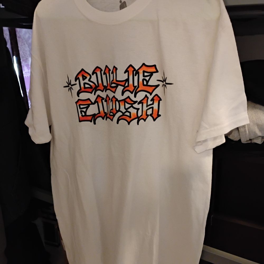 PacSun White Tee with Bold Orange Graphic
